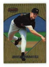 1996 Bowman's Best Mike Mussina #54   Baltimore Orioles Baseball Card