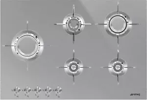 Smeg 75cm Dolce Stil Novo Gas Cooktop PXL675LAU - EX-DISPLAY | Sydney Only - Picture 1 of 5