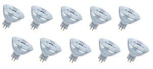 10x Osram LED Star MR16 Spot silber Gu5.3 12V 3,4W = 20W dim EEK:F (Spektr. A-G) - Bild 1 von 4