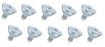10x Osram LED Star MR16 Spot silber Gu5.3 12V 2,6W = 20W EEK:F (Spektrum A-G) - Bild 1 von 3