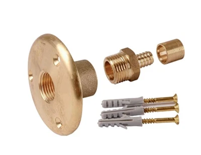 Applique sortie de cloison laiton à glissement - PER Ø 12 mm - F 1/2" - Watts