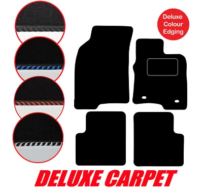 Tailored DELUXE Carpet Car Mats fits Fiat Panda 2012 to 2015 Edgings OVAL CLIPS - Image 1 of 4
