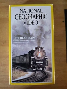 National Geographic Video: Love Those Trains (Columbia Tristar, 1992, VHS) - Picture 1 of 3