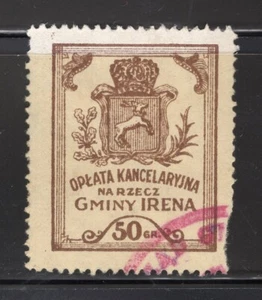 POLAND Irena 1920s Municipal Revenue Stamp - Picture 1 of 2