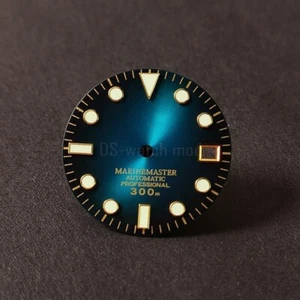 DS Sunburst Gold text MM Marine-Master Dial 28.5mm C3 Blue Lume NH35 Mod SKX007 - Picture 1 of 7