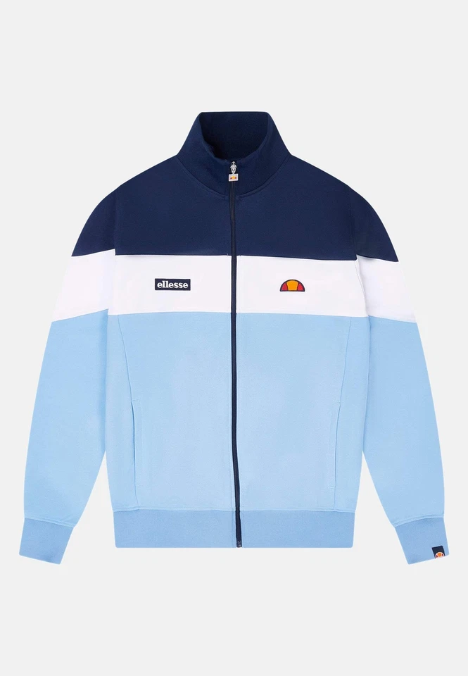 Chaqueta de chándal Ellesse para hombre Chaqueta Caprini Azul marino Azul claro Blanco Foto 1 de 1