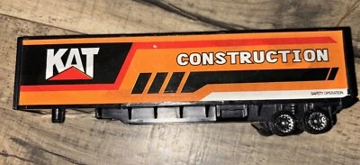 1980’s UNBRANDED KAT (Cat) Construction SEMI TRUCK CONTAINER  1/64 China Plastic - Image 1 of 4