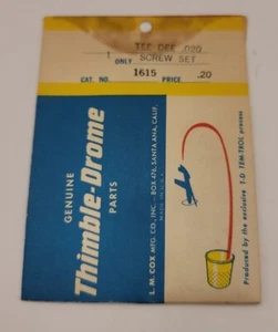 Cox Genuine Tee Dee .020 Screw Set Thimble Drome 020 Tee Dee Vintage Pack 1615 - Picture 1 of 1