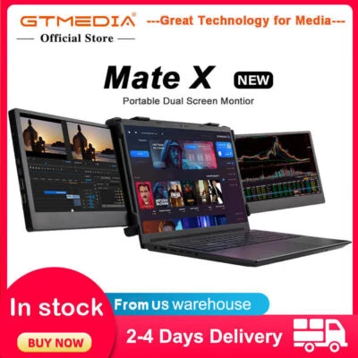 Triple Portable Monitor Laptop Screen Extender USB C Tri-Screen Dual Monitor USA - Image 1 of 4