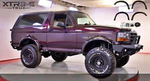 Paintable Black 87-91 Ford Bronco Pocket Rivet Bolt Fender Flares Set - Picture 1 of 5