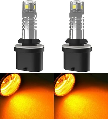 LED 20W 893 H27 Amber Two Bulbs Fog Light Replacement Upgrade Lamp Stock Fit OE - Image 1 of 4