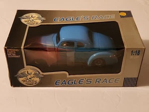 Eagle's Race 1940 Ford Deluxe Hot Rod Die Cast 1:18 Baby Blue/Pink Rare - Picture 1 of 9