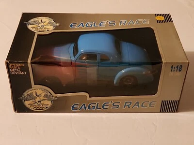 Eagle's Race 1940 Ford Deluxe Hot Rod Die Cast 1:18 Baby Blue/Pink Rare - Image 1 of 4