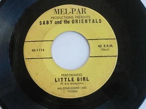 1966 Garage Band 45 Record SABY AND THE ORIENTALS Private Press ONLY 200 MADE !! - Picture 1 of 5