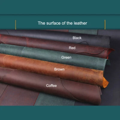 Cowhide Oil tanned Crazy horse leather craft Diy material retro Pull up style — 第 1/4 张图片