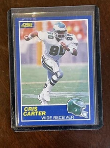 1989 Score #72 Cris Carter rookie Philadelphia Eagles - Picture 1 of 2