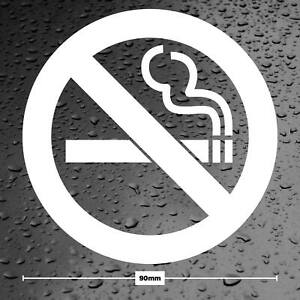 No Smoking Car Van Taxi Shop Window Wall Vinyl Sign Decal Sticker - 90mm