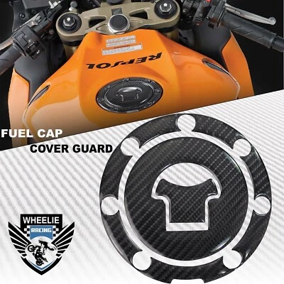 GENUINA FIBRA DE CARBONO TANQUE DE GASOLINA TAPA DE COMBUSTIBLE CUBIERTA PROTECTOR ALMOHADILLA 03-16 CB/CBR-1000/600 Foto 1 de 4