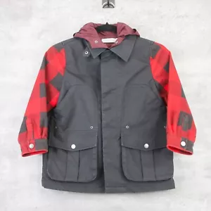Stella Mccartney Kids Jacket Size 6 Years Hooded Plaid Full Zip Red - Picture 1 of 4