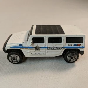 Matchbox Hummer H2 SUV Concept 2002 Mattel Sheriff Police Truck White 1:64 Loose - Picture 1 of 6
