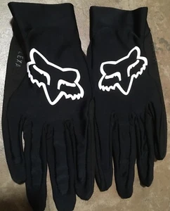 FOX Racing Flex Air Medium Mountain Bike BMX Gloves Black White logo flexair - Picture 1 of 2