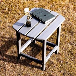 Unbranded Outdoor Coffee End Table 17.72" Rectangle Shape Plastic Plastic Gray