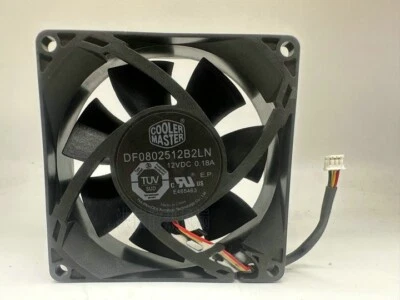 1 PCS  COOLER MASTER Fan DF0802512B2LN DC12V 0.18A   80*25mm 3 pin  cooling fan - Image 1 of 4