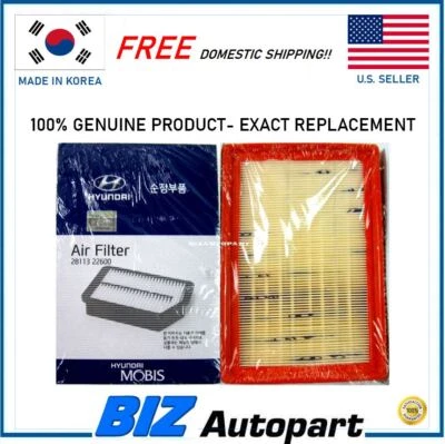 Genuine Air Filter for 2000-2005 Hyundai Accent 1.5L 1.6L OE# 28113-22600 - Image 1 of 3