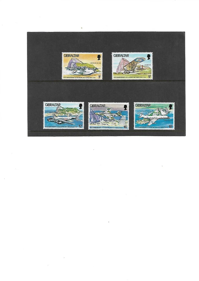 Gibraltar 1978 Aniversario de la Real Fuerza Aérea Set MNH Foto 1 de 1