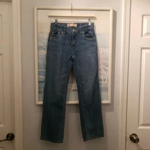 Levis 505 Jeans Youth Regular 12 26x27 Blue Denim Straight Leg - Picture 1 of 6