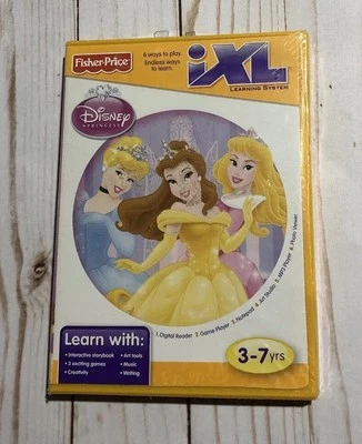 Vintage FP Fisher Price iXL Disney Princess Game Learning Software Mattel NEW - Image 1 of 3