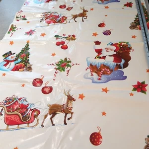 Wipe Clean Christmas Tablecloth Rectangle 200 X 140 Cm Rectangle - Picture 1 of 3