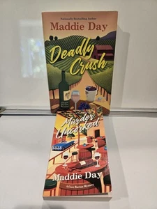 Murder Uncorked and Deadly Crush By Maddie Day A Cece Berton Mystery Books - Imagen 1 de 9