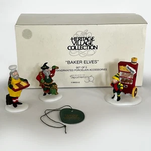Dept 56 Heritage Village "Baker Elves" (Set of 3) #5603-0 retired w/box - Picture 1 of 14