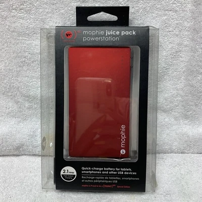 Mophie Juice Pack Powerstation 2.1 Amp 4000mAh USB Battery For iPhone/ipod Red - Image 1 of 4