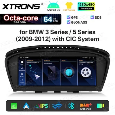 8,8" Für BMW E60 E90 CIC Autoradio Android 14 8-Kern 2G+64GB CarPlay GPS Navi - Bild 1 von 4