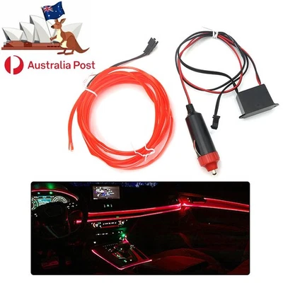  Led Wire Strip Dashboard Interior Atmosphere 2M Light 12V Cold For Infiniti Red - image 1 of 4