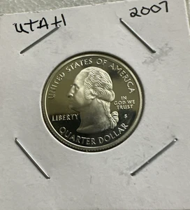 Moneda Washington Quarter 2007 90 % plata #A/8 UTAH muy bonita prueba - Imagen 1 de 2