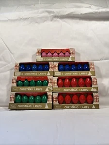 7 Sets Vintage Sears Christmas Lamps Lightbulbs - 1950's, In Package. UNTESTED - Picture 1 of 6