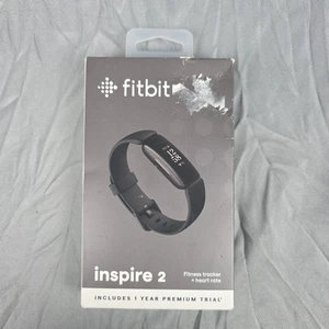 Fitbit Inspire 2 Schwarz Herzfrequenzmesser Gesundheit & Fitness Tracker Uhr - Neu - Bild 1 von 4
