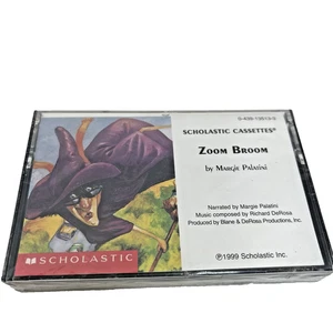 Scholastic Cassette Zoom Broom by Margie Palatini 1999 Factory Sealed - Foto 1 di 5