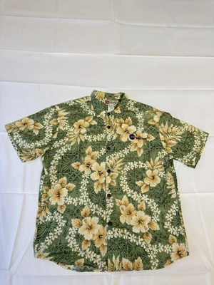 Vintage Hilo Hatties Hawaiian Shirt Mens L/G Floral 100% Cotton LSG Sky Chefs - Image 1 of 4