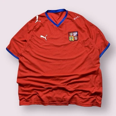 Vintage Men’s Puma Czech Republic Jersey Kit Red 2008/09 Sz XL - Image 1 of 4