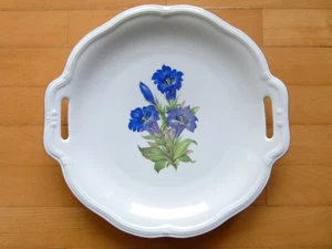Henkel- Zier- Vorlegeteller Porzellan Enzian 27 cm | Plankenhammer Floss Bavaria - Bild 1 von 4