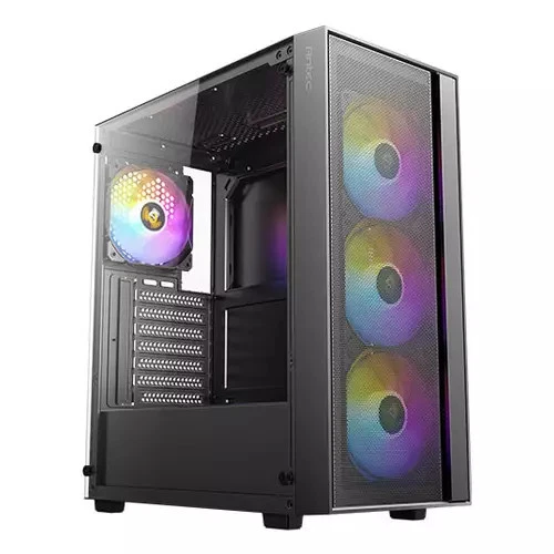 Antec AX65 ARGB Mid-Tower ATX Gaming PC Case - Black - 4 ARGB Fans