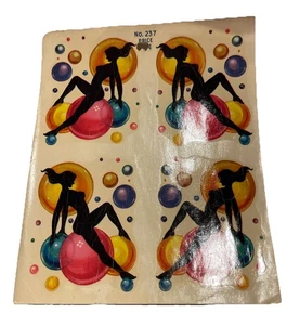 Silhouette Danzante Ragazze Aquila Vintage Acquascivolo Trasferimento Decalcomania Foglio C1950s No237 - Foto 1 di 5