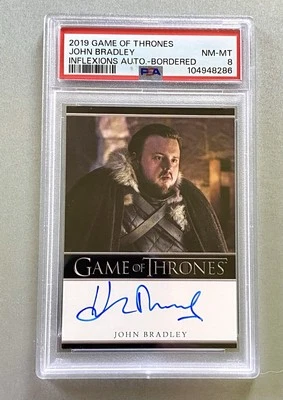 Game of Thrones Rittenhouse Auto Card Signed John Bradley SAMWELL TARLY PSA 8 - Image 1 of 2