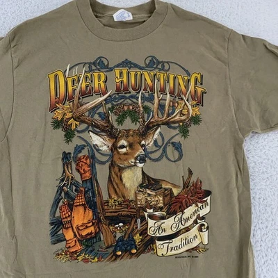 Винтажная мужская охотничья рубашка Buck Wear Deer M/L American Tradition 1995 90-е - Изображение 1 из 4