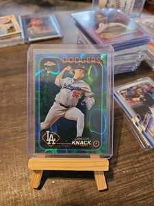 2024 Topps Chrome Update blu e verde lampada lava rifrattore /125 Landon Knack RC - Foto 1 di 2