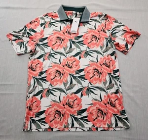 NEU Puma Golf Mattr Poloshirt Herren Größe Large $ 75 Blumen Explosion - Bild 1 von 11
